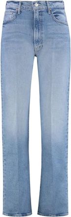Mother De Lasso straight-leg jeans met 5 zakken - Dames - Regular Fit Jeans - Blauw - W26 - Katoen - Jeans