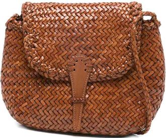 Dragon Diffusion Mini City Woven Leather Crossbody Bag