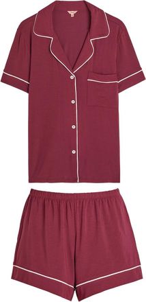 Eberjey Gisele Jersey Pyjama set - Burgundy - S (UK8-10 / S)