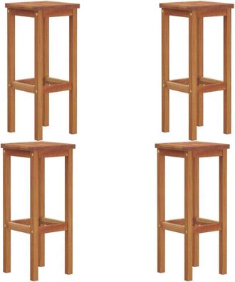 vidaXL Taburetes De Barra De Cocina 4 Unidades Madera Maciza Acacia Vidaxl
