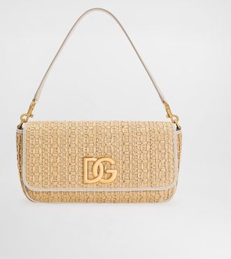 Dolce & Gabbana Rafia Crochet Shoulder Bag - Woman Shoulder And Crossbody Bags Multicolor Onesize