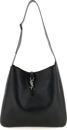 Saint Laurent Tassen, Heren, Zwart, ONE Size, Leer, Maxi Le 5 &agrave; 7 Gobo Schoudertas
