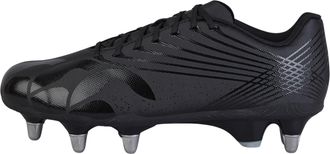 Canterbury Of New Zealand Unisex Adult Stampede Groundbreak Team Soft Ground Rugby Boots (Black/Silver Metallic) - Black & Silver - Size UK 10.5