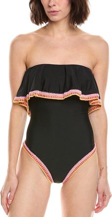 Milly Strapless Crochet Ruffle One-Piece