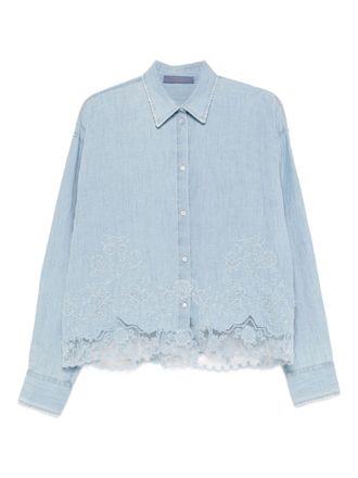 Ermanno Scervino Womens Shirts Clear Blue