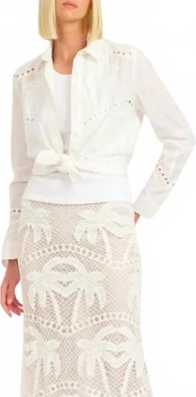Le Superbe Bohemian Palms Ex Bf Shirt In White