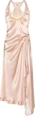 Maison Margiela Lace-trim Asymmetric Midi Dress