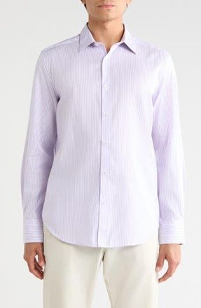 Robert Graham Washburn Stretch Cotton Button-Up Shirt in Purple at Nordstrom Rack, Size Xx-Large