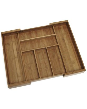 Lipper International Bamboo Expandable Flatware Organizer