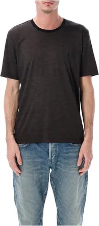 Saint Laurent Tops, Heren, Bruin, XL, T-Shirts