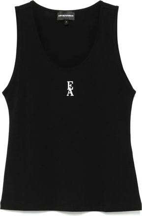 Emporio Armani Top con stampa logo - Nero