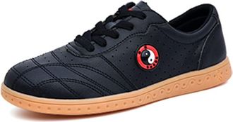 Generic Taekwondo Shoes Lightweight Sport Boxing Kung Fu Taichi for Men and Women(Black,6.5 UK)