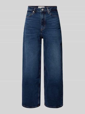 Marc O'Polo Wide Leg Jeans aus elastischem Baumwoll-Mix Modell TOLVA in Marine Melange, Gr&ouml;&szlig;e 31