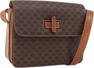 Celine Pre-owned Cross Body Bags, female, Brown, Size: ONE SIZE Pre-owned Vintage Canvas Shoulder Bag