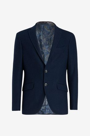 Etro Schmaler Blazer aus texturiertem Baumwollstrick