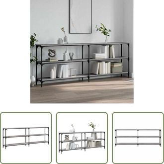 vidaXL Tavolino da ingresso - Tavolo Consolle Grigio Sonoma 200x29x75 cm in Legno Multistrato