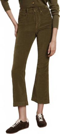 Veronica Beard Carson Ankle Flare Corduroy Pant In Cypress