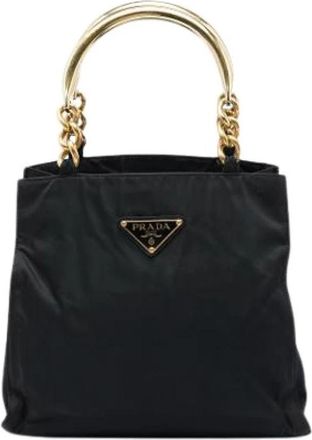 Prada Pre-owned Nylon Top-Handle Handbag - Dames - Vintage Handtas - Zwart - ONE Size - Nylon - Vintage