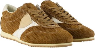 Philippe Model Womens Planche Sneaker Brown Calfskin