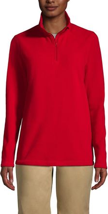 Lands End School Uniform Young Lightweight Fleece Quarter Zip Pullover in Red at Nordstrom, Size X-Large