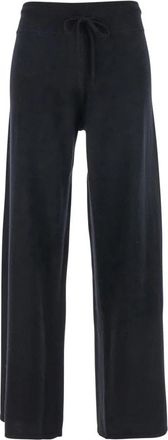 Lisa Yang Kasjmier Elastische Taille Zwarte Broek - Dames - Straight fit broeken - Zwart - XS - Kasjmier - Broeken