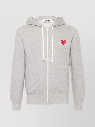 Comme Des Gar&ccedil;ons cotton hoodie logo zip