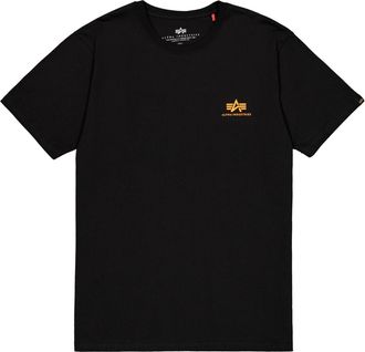 Alpha Industries T-Shirt ALPHA INDUSTRIES Backprint T-Shirt Camo Print, Herren, Gr. S, schwarz (schwarz, orange), Obermaterial: 100% Baumwolle, Shirts T-Shirt