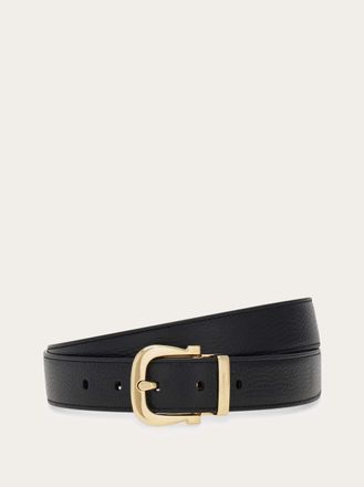 Ferragamo Men Reversible and adjustable Gancini belt Brown