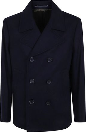 Paul Smith Pea Coat Blue Mens Pea Coat