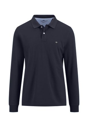 Fynch-Hatton Langarmshirt FYNCH-HATTON, Herren, Gr. M, blau (navy), Jersey, Obermaterial: 100% Baumwolle, bestickt, unifarben, regular fit taillenbedeckt, Rundhals