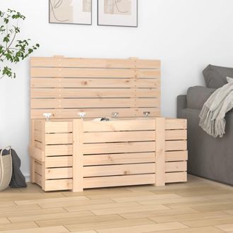 vidaXL Caja De Almacenaje Madera Maciza De Pino 91x40,5x42 Cm Vidaxl