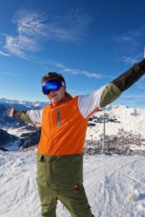 OOSC Yeh Man Mens Ski & Snowboard Jacket - Orange, Khaki & White in Orange, Khaki, White at Nordstrom, Size Large Uk