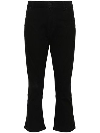 MUGLER Jeans met toelopende pijpen en zoom detail - Zwart