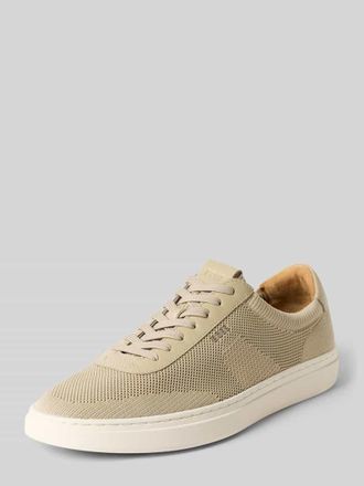 HUGO BOSS Low Top Sneaker mit Echtleder-Besatz Modell KIERAN in Beige, Gr&ouml;&szlig;e 40
