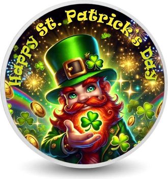 OEM Moneda De Color De 1 Oz De Duende M&aacute;gico Con Brillo De Tr&eacute;bol