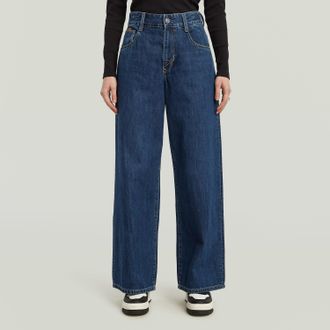 G-Star Weite Jeans G-STAR Skater High Loose Wmn, Damen, Gr. 26, L&auml;nge 30, blau (worn in sentry blau), Denim/Jeans, Obermaterial: 100% Baumwolle, loose fit no