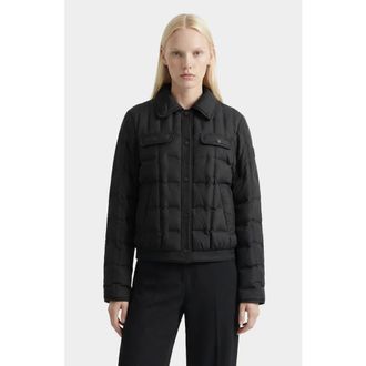 Rudsak Seoul Quilted Down Shirt Jacket in Black at Nordstrom, Size X-Large