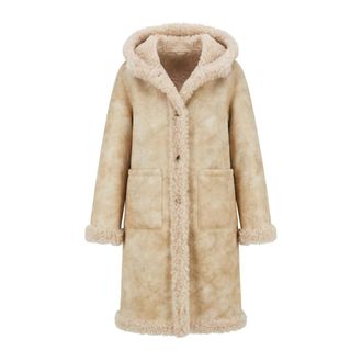 Montereggi Abrigo de piel de oveja reversible con manoplas - Jackets - Mujer - Beige - L