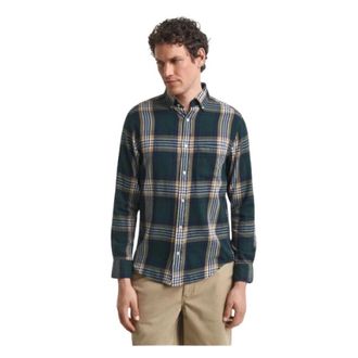 GANT Windblown Flannel Shirt - Heren - Casual Overhemden - Veelkleurig - XL - Katoen - Overhemden