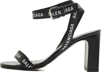 Balenciaga Sandali con logo - Nero