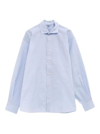 BASERANGE buttoned top - women - Organic Cotton - S - Blue