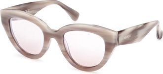 Max Mara MM0077 GLIMPSE1 60G Womens Sunglasses Brown Size 50