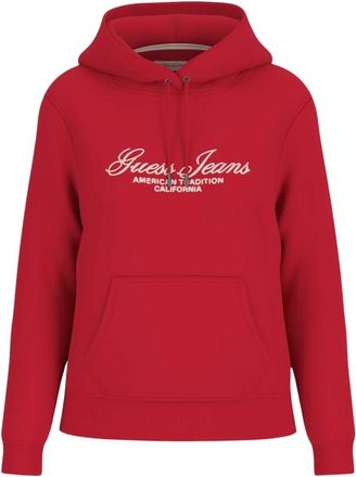 Guess Mujer, Sudaderas, Rojo, Talla: L