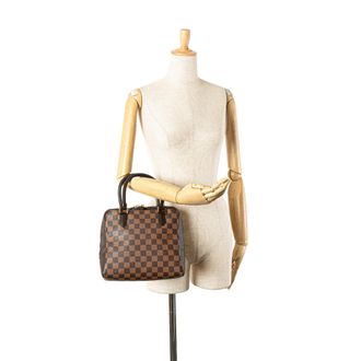 Louis Vuitton Pre-owned Womens Speedy Cube Handbag - Dark Brown Textile - One Size