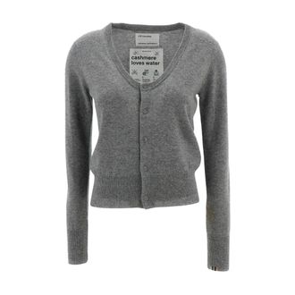 Extreme Cashmere N&deg;511 Dorothea Cardigan - Dames - Truien - Grijs - Maat: ONE Size Zijde