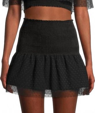 Peixoto Scarlet Mini Skirt In Black