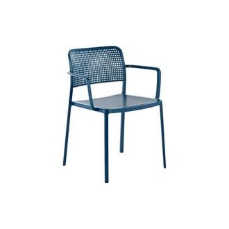 Kartell Stackable dining chair Audrey - Blue - Painted aluminium - Designer Piero Lissoni