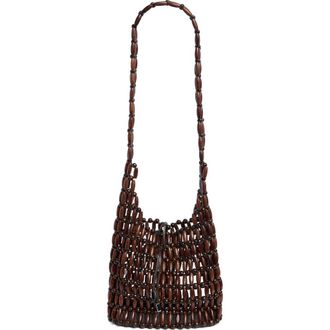 Staud Coronado Bag in Wood Beads at Nordstrom