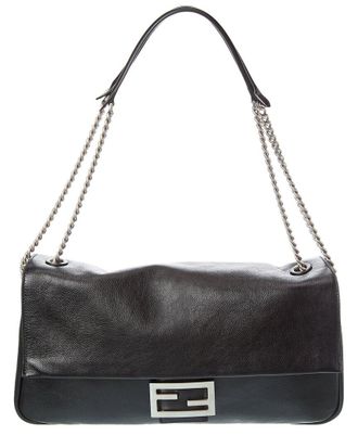 Fendi Fendi Baguette Chain Large In Leather Shoulder Bag