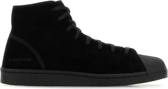 Yohji Yamamoto Kuro High-Top Sneakers - Heren - Sneakers - Zwart - 46 EU - Leer - Schoenen
